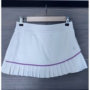 Sofibella White Pink Trim Skirt‎ Skort Tennis Pickleball XS